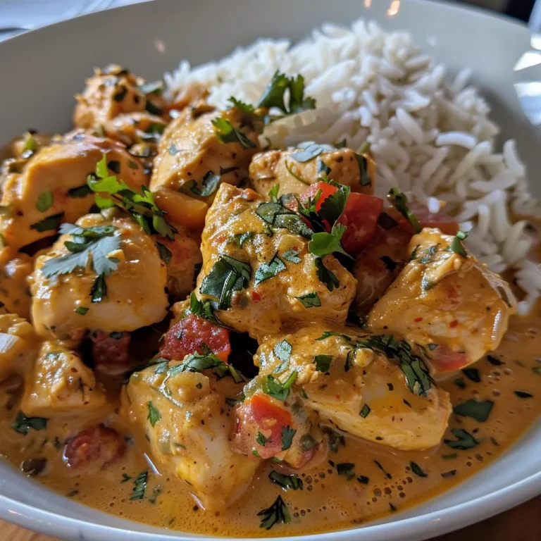 Juicy Brazilian Coconut Chicken served with vibrant ingredients.