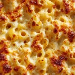 A close-up of creamy Mac & Cheese in a Crockpot, showcasing its rich texture and melted cheese.