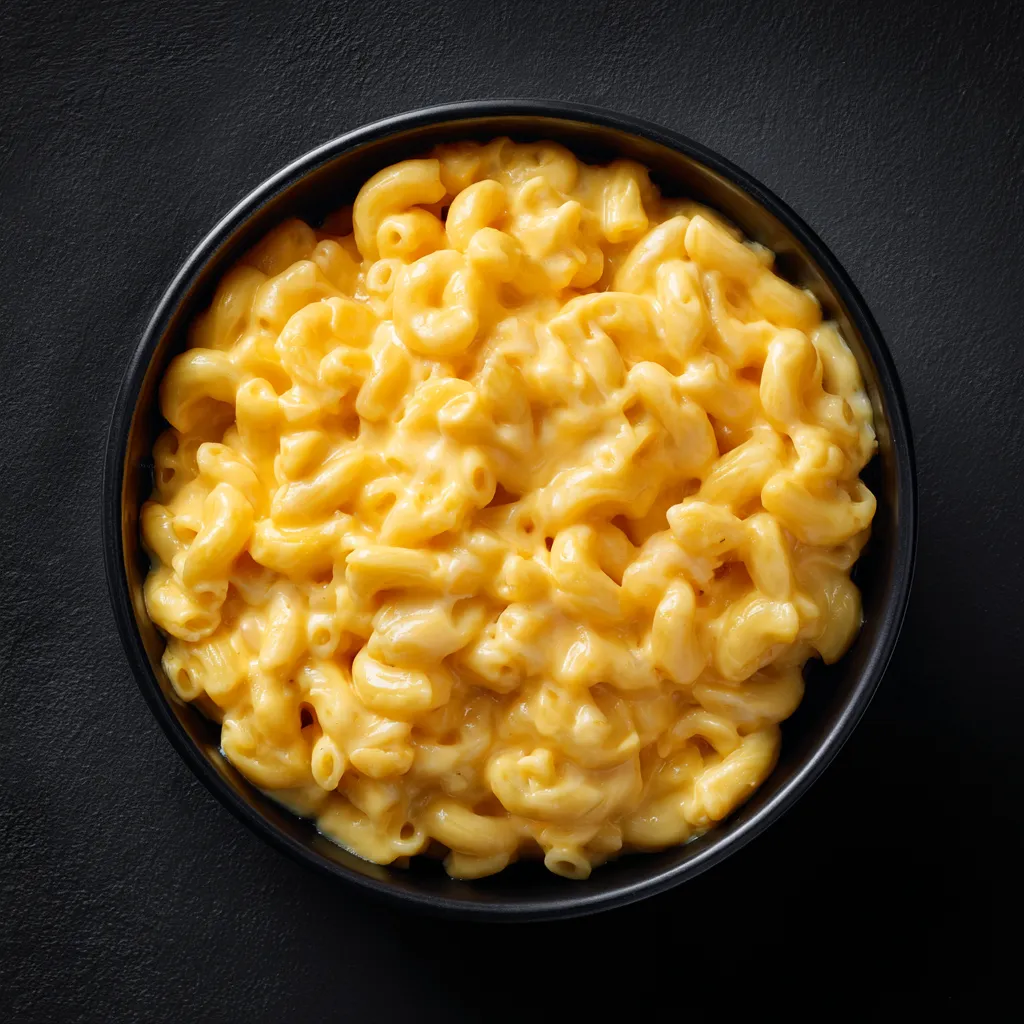 Delicious slow cooker mac and cheese close-up, featuring melted cheese and soft pasta.