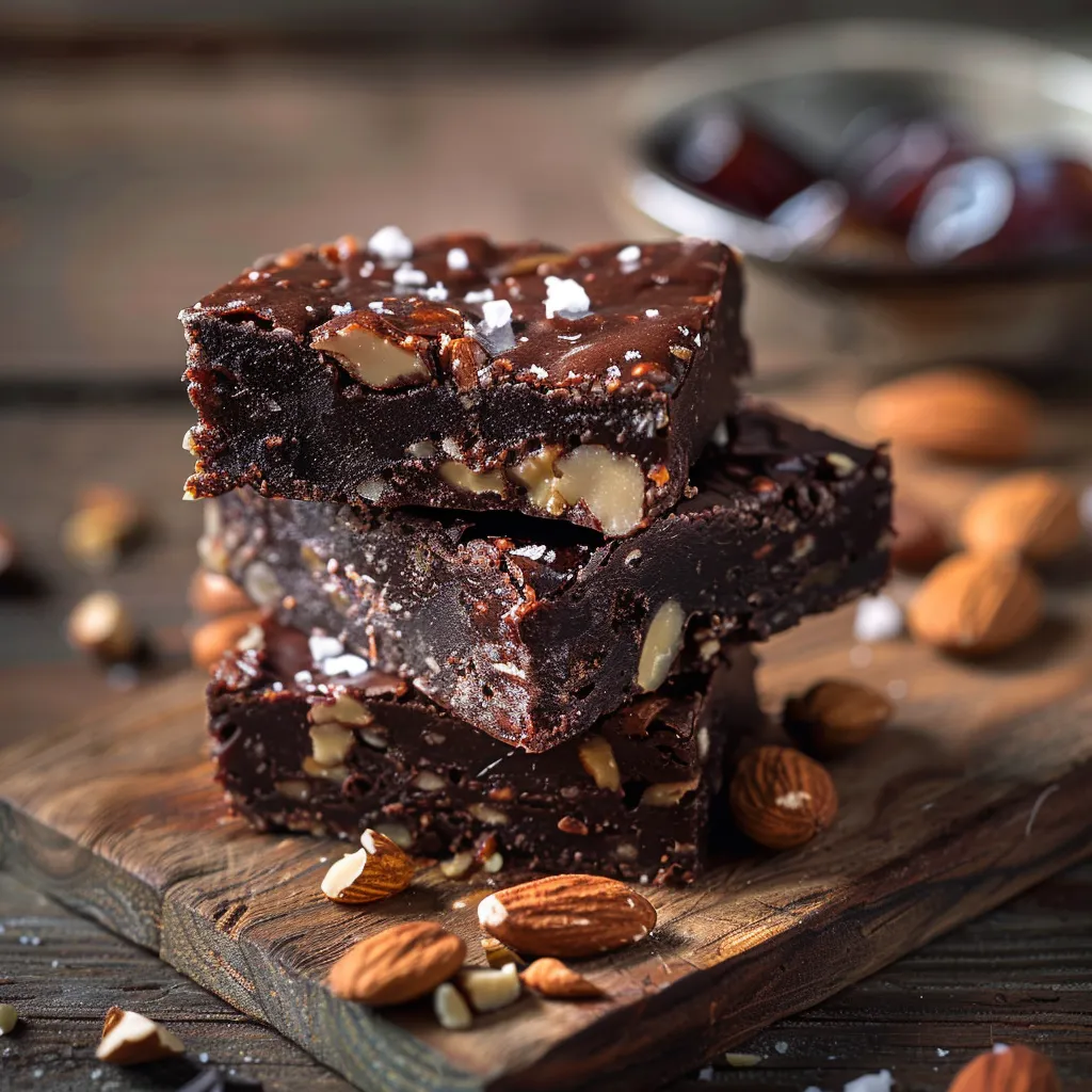 A beautifully presented Dark Chocolate Sea Salt Nut Bar, emphasizing its rich chocolate coating and nutty interior.