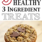 Close-up of a fluffy flourless chocolate mug cake topped with a chocolate drizzle.