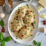Close-up of Crockpot Marry Me Chicken featuring tender chicken breasts, sun-dried tomatoes, and creamy sauce.