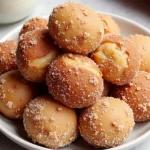 Close-up of banana bites drizzled with peanut butter, surrounded by granola.