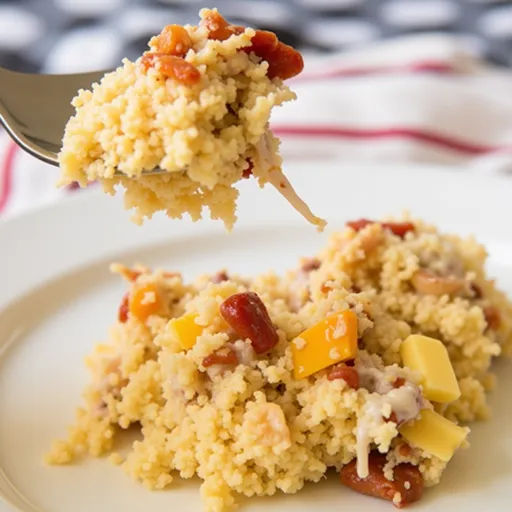 Detailed view of an appetizing spicy recipe showcasing fresh ingredients and shadows.
