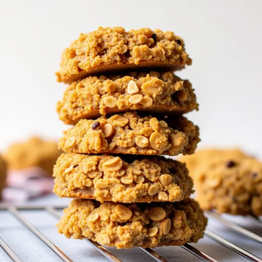 Aerial view of freshly baked banana oatmeal bread with a soft, moist interior and scattered oats on top.