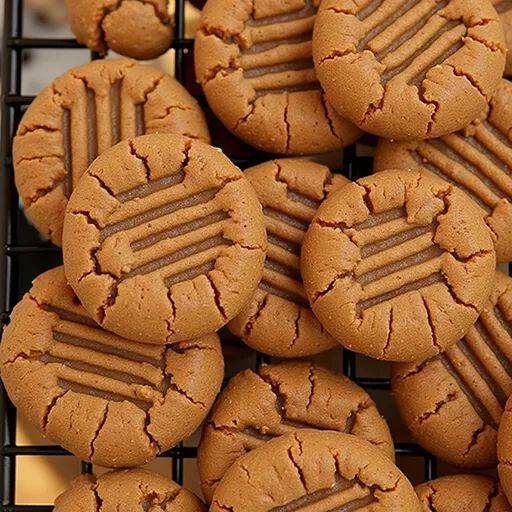 Eye-level view of fresh date cookies, showcasing their golden-brown color and natural ingredients.