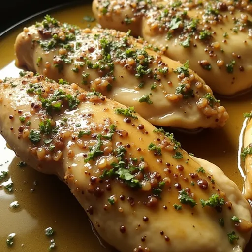 Juicy Instant Pot chicken with a golden crust shown on a rustic table.