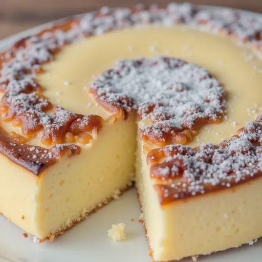 An enticing slice of Greek yogurt cake on a plate, showcasing its moist interior and golden crust.