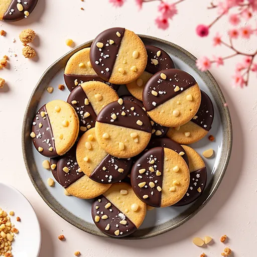 Delicious Almond Flour Shortbread Cookies arranged attractively with warm lighting.