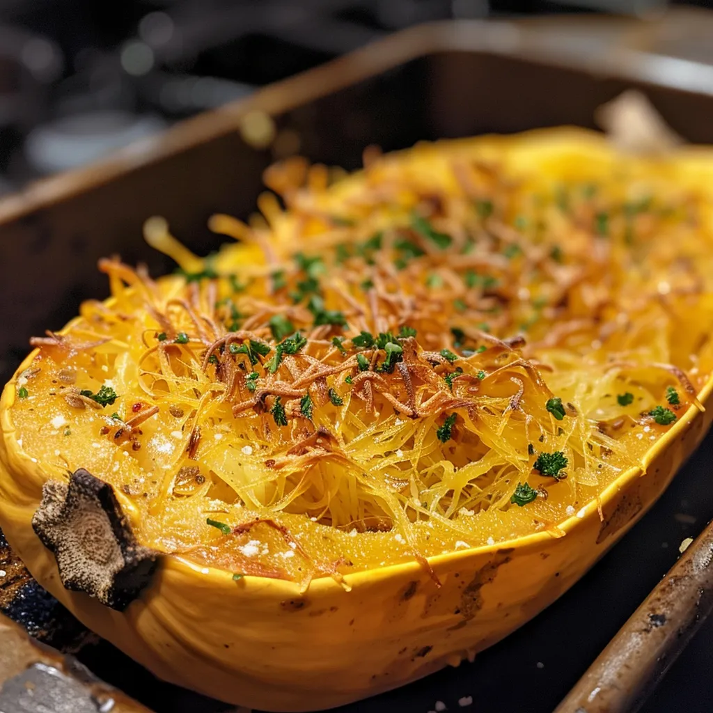 Whole cooked spaghetti squash displayed on a rustic surface, showing its golden, caramelized exterior.