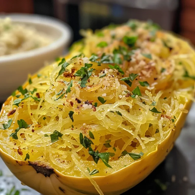 Close-up view of cooked spaghetti squash, showing its spaghetti-like strands.