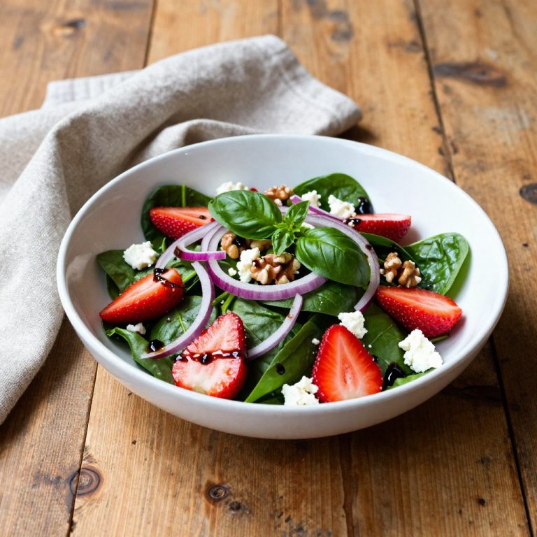 Easy Spinach Strawberry Salad with Balsamic Dressing
