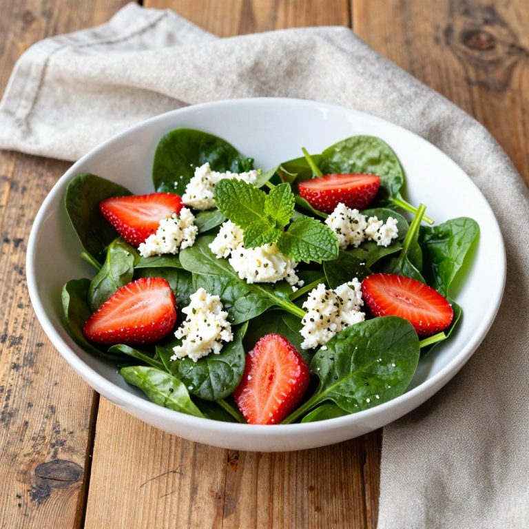 Fresh Spinach Strawberry Feta Almond Salad Recipe