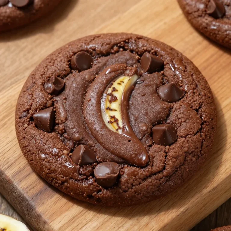 A plate of freshly baked 3 ingredient healthy chocolate banana cookies, sugar-free and gluten-free.