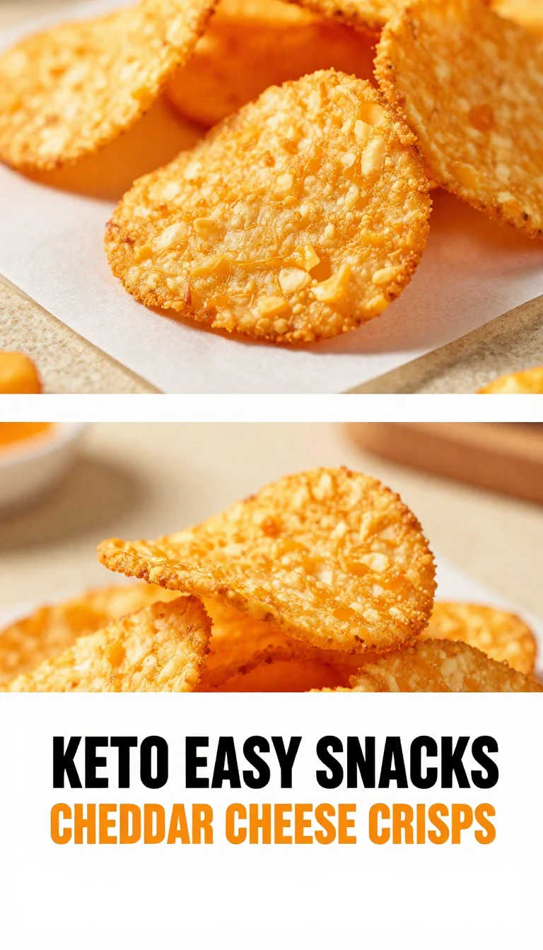A plate of homemade keto low carb garlic cheddar cheese crisps