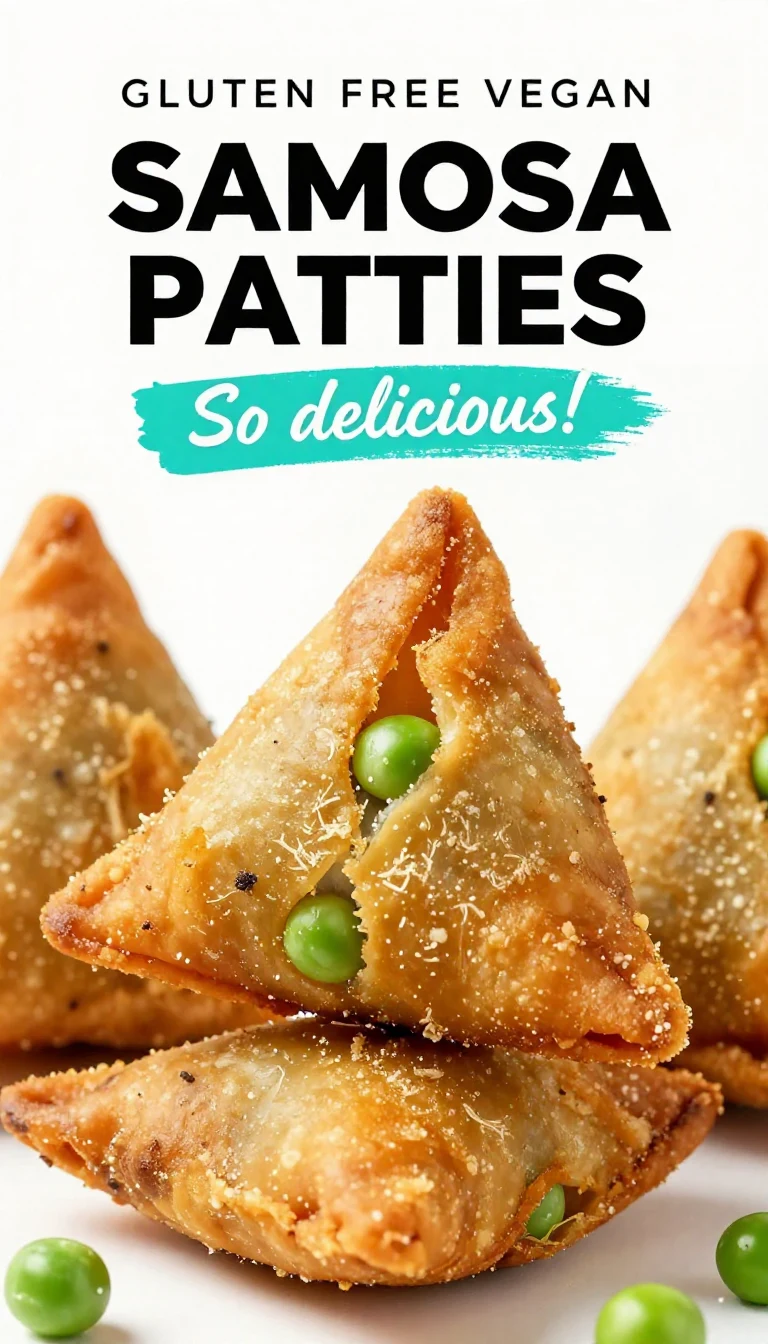 A plate of golden brown gluten free samosa patties garnished with fresh cilantro