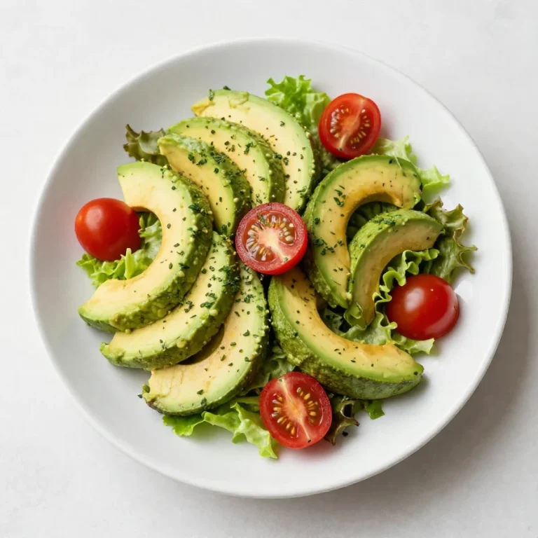 A vibrant avocado salad with cherry tomatoes, cucumber, and a sprinkle of feta cheese