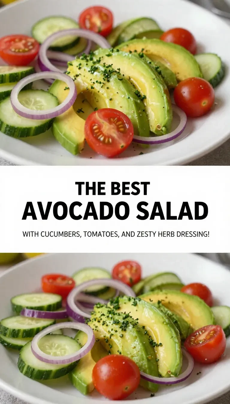A vibrant avocado salad topped with fresh cilantro and drizzled with lime dressing